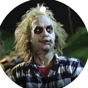 Beetlejuice Or Shruken Head Guy Ceramic Ornament New 2025 Handmade Halloween Christmas Michael Keaton