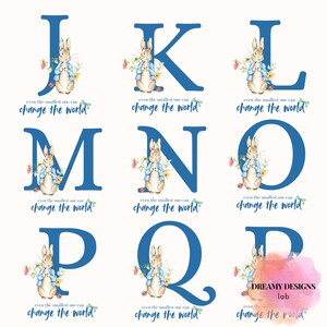 Peter Rabbit Lettering Peter Rabbit Alphabet PNG Bundle: High-res 794 DPI Monogram Letters - Etsy
