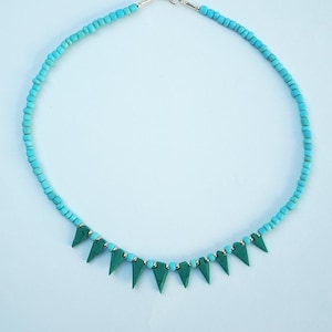 Turquoise Beaded Necklace - Vintage Jewelry