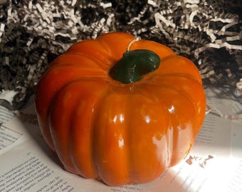 Large Pumpkin Candle, Autumn Fall Thanksgiving Decor