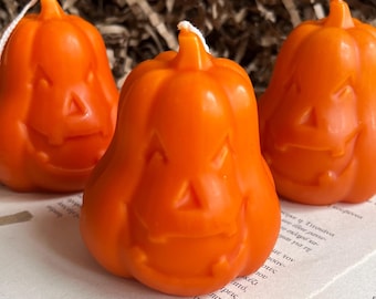 Scary Pumpkin Candle, Halloween Autumn Decor, Pumpkin Spice Scent