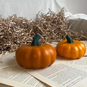 PUMPKIN SET Candle / Pumpkin Decor / Halloween Candle / Autumn Fall Decor / Thanksgiving Autumn Decorations