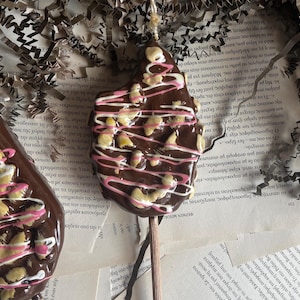 Kaars CHOCOLADE-IJS/handbeschilderd/zoete dessertkaars/uniek kaarscadeau/voedselkaars/verjaardagscadeau