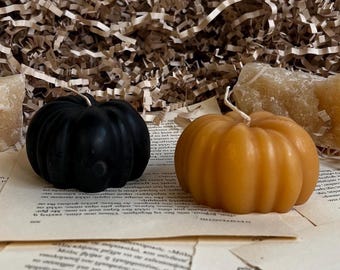 Pumpkin Candle Pair, Fall Halloween Decor