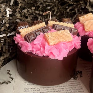 バースデーケーキキャンドル/チョコレートストロベリーケーキキャンドル/ユニークなキャンドルギフト/フードキャンドル/誕生日ギフト/フルーツキャンドル