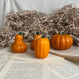 PUMPKIN Candle / Pumpkin Decor / Halloween Candle / Autumn Fall Decor / Thanksgiving Autumn Decorations