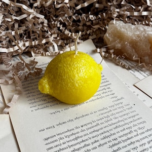 LEMON SHAPED Candle / Fruit Candle