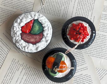 Sushi-Kerze, Asiatisches Essen, Handgegossene Paraffin-Kerze