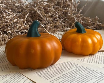 Kürbis Kerzen Set, Herbst Erntedank Dekor (Paraffin)