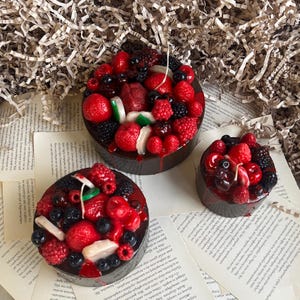 DESSERT CHOCOLADEkaars / Taartkaars / Uniek cadeau kaars / Voedselkaars / Verjaardagscadeau / Fruitkaars