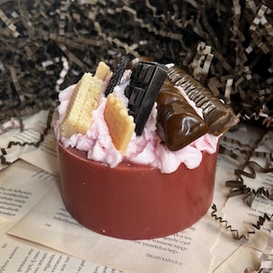 BIRTHDAY CAKE Candle/ Chocolate Strawberry Cake Candle / Unique Candle Gift / Food Candle / Birthday Gift / Fruit Candle