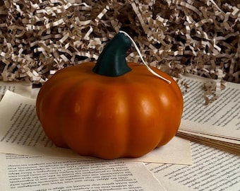 Pumpkin Shaped Candle, Fall Halloween Decor