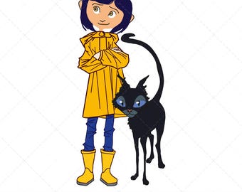 Coraline svg png digital download products - Coraline digital print for shirt, sticker, mug, hoodie - Coraline poster digital print