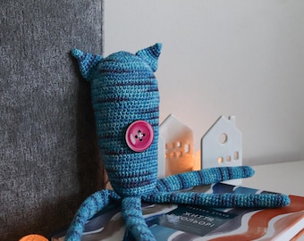 Coraline squid doll button eye plush, Coraline inspired toy, secret door collector gift Xmas gift Birthday Christmas custom present daughter
