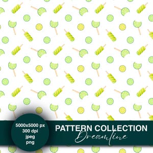 Lemon seamless pattern for scrapbook craft & fabric- Lemon digital paper printable art - Fruit fabric lime print - Lemon digital paper