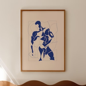 Abstract Male Figure Art | Man body | Body Art Man | Body Poster | Gay Art Poster | Vintage Gay Poster | Wall Art Trends | Digital Prints