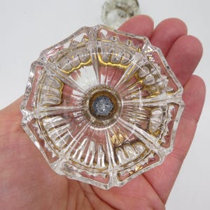 Set of 2 Vintage 50's Thick Glass Knobs, Italian Style, Ideal for Furniture Restoration, Chip-Free, Original
