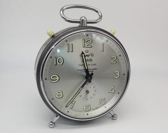 WEHRLE  ウエラ　アラームクロック　SIX IN ONE 21572 WEHRLE SIX-IN-ONE CHROME CLOCK GERMANY | #190469109