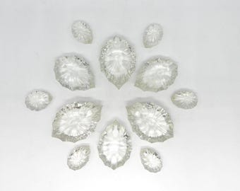 Vintage crystal drops in various sizes – perfect for chandeliers, holiday décor, DIY jewelry, creative crafts and collecting