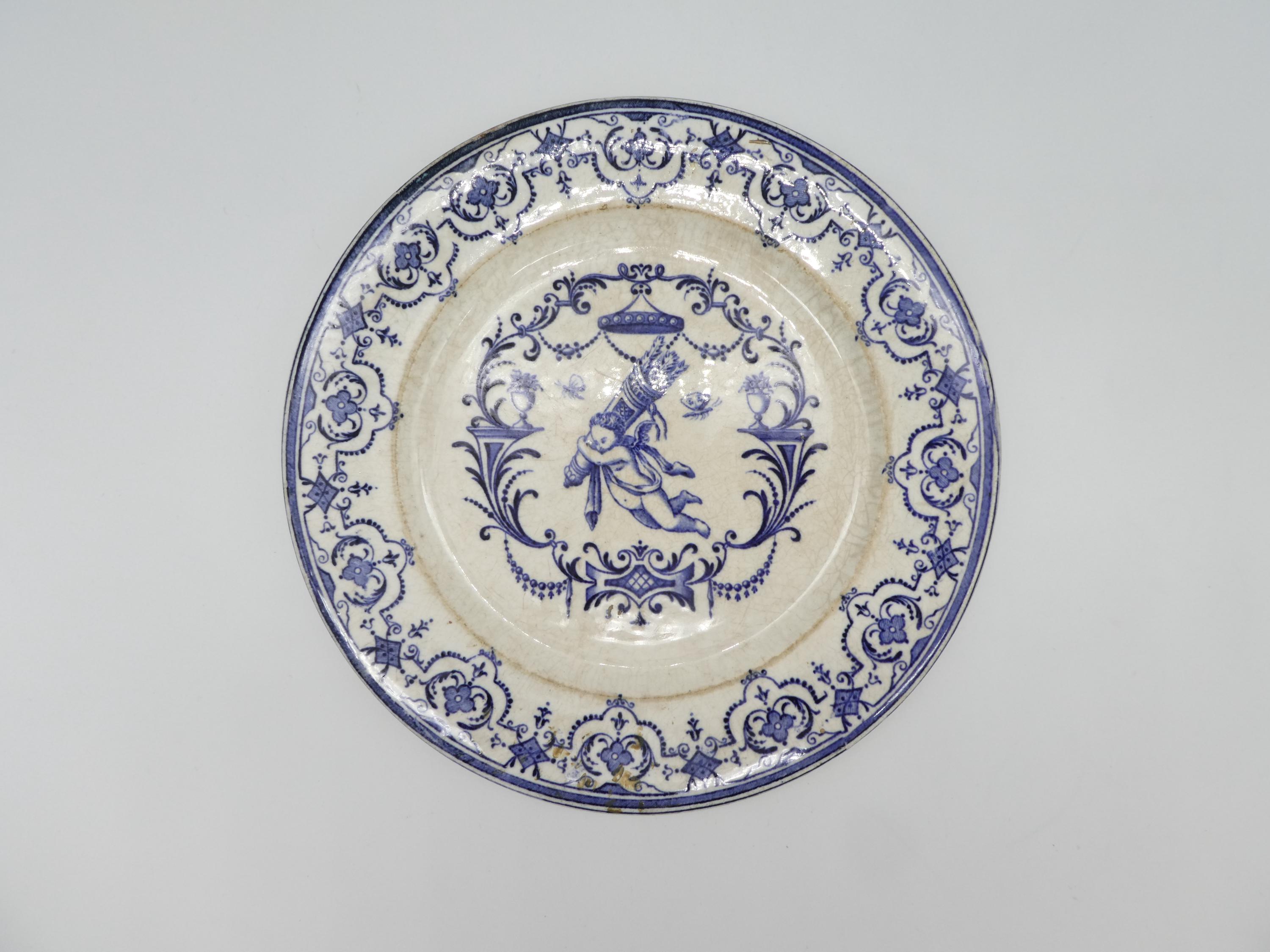 ボルドー窯　ジュール・ヴェイヤール　フランス　アンティークプレート　皿 il_fullxfull.7172920254_km1q.jpg