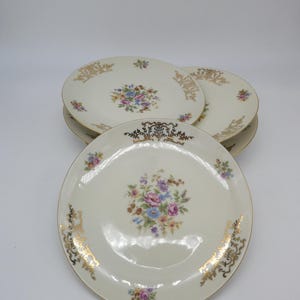 Set of 6 vintage dessert plates Seltmann Weiden Bavaria | German porcelain with floral and gold decor | Elegant collectible dishes