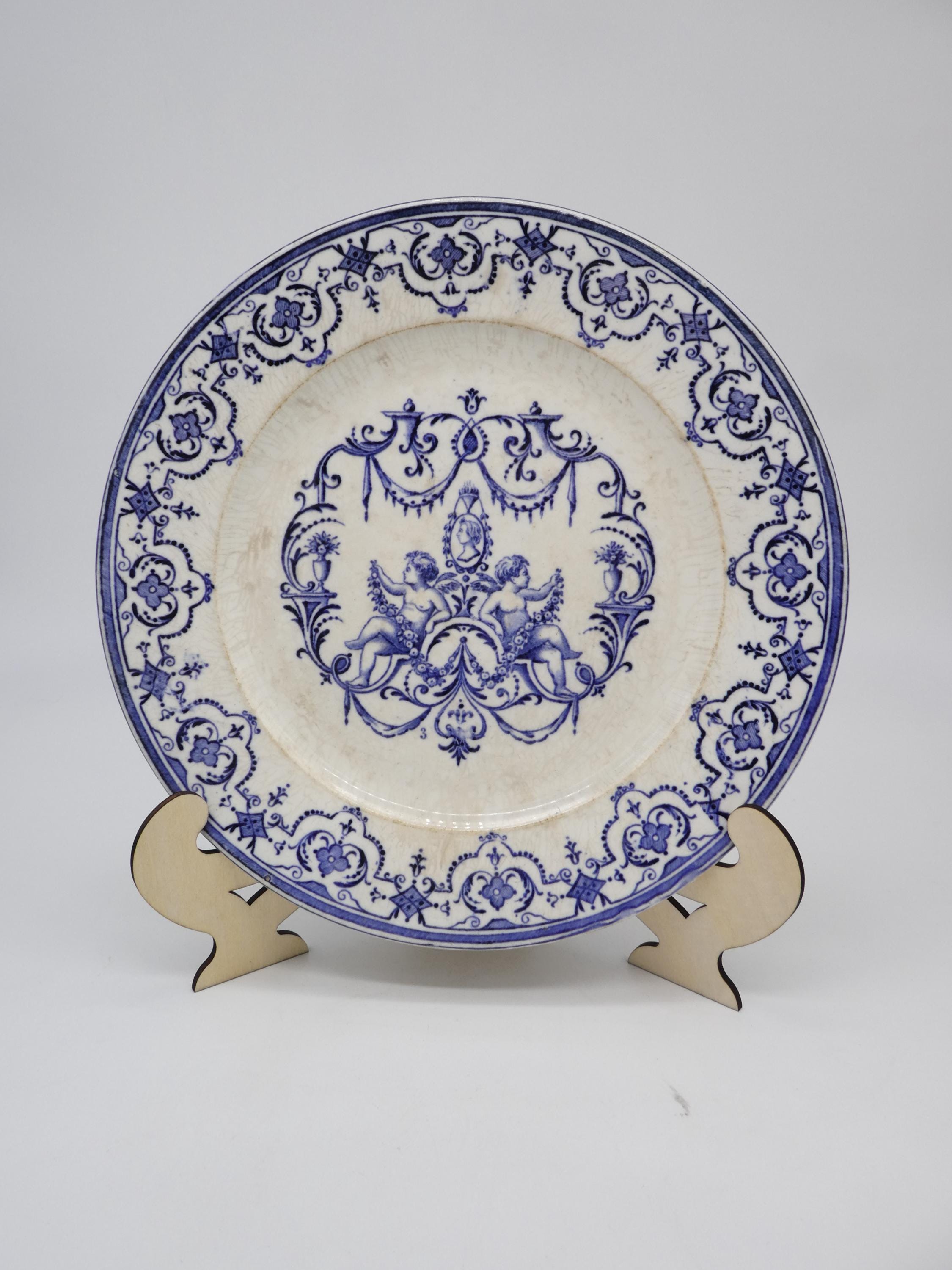 フランス アンティーク Jules Vieillard 大鉢 37cm フランス アンティーク Jules Vieillard 大鉢 37cm