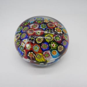 Fermacarte in vetro di Murano originale con murrine millefiori colorate – arte veneziana – vetro soffiato fatto a mano