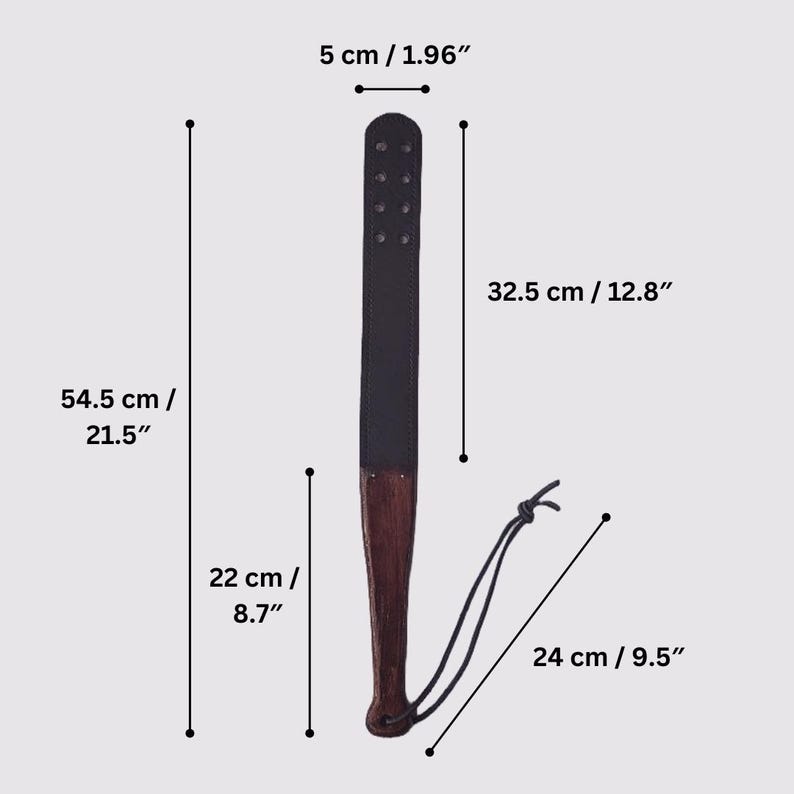 Canadian Prison Strap With Wooden Handle - Handcrafted BDSM Paddle - Etsy