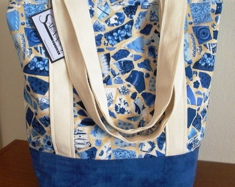 Broken Blue Pieces Tote Bag