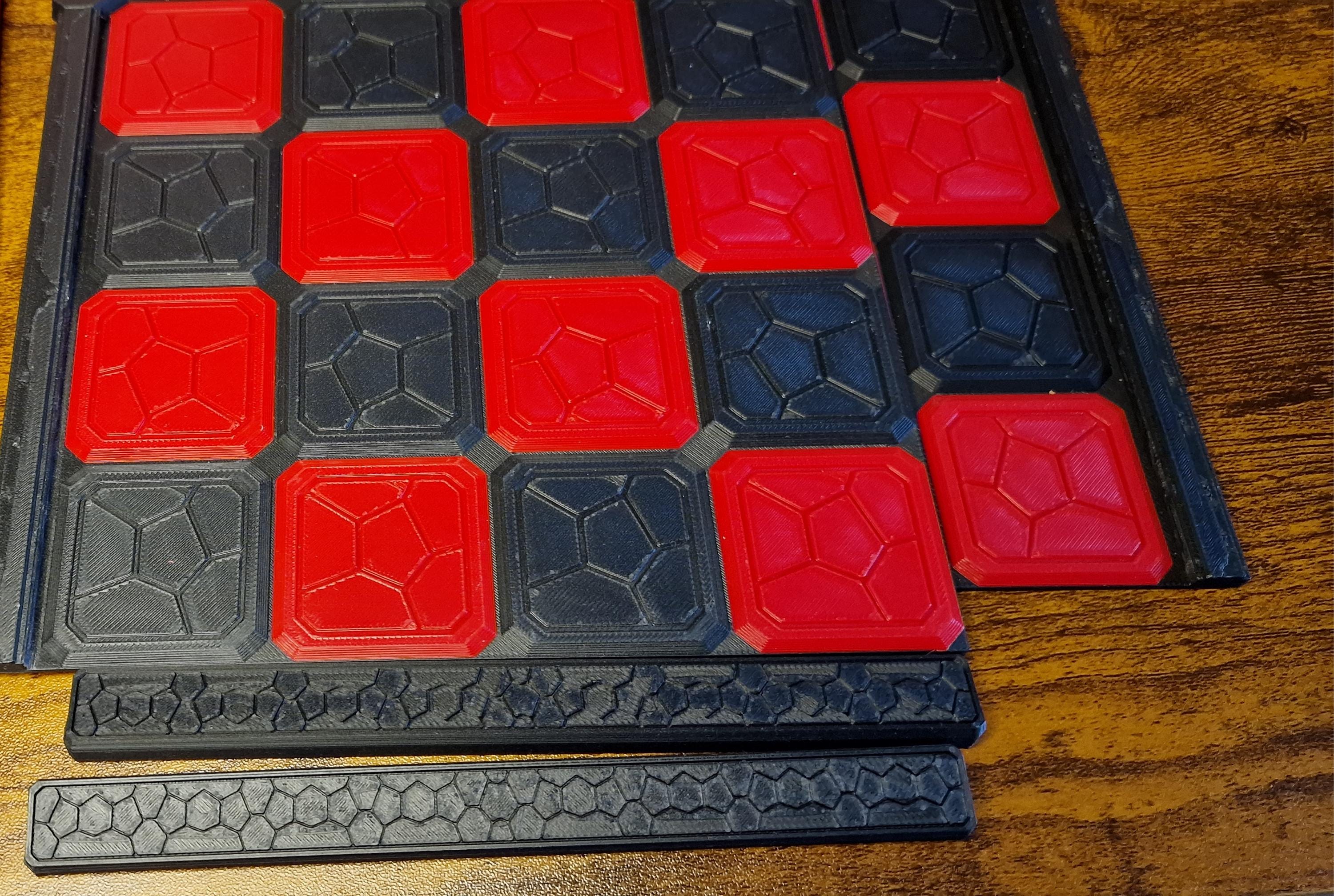 Chess Set STL file, Futuristic Sci-Fi 3D Printing, Geometric Armour Pieces with Board & Box, Modern Space Chess