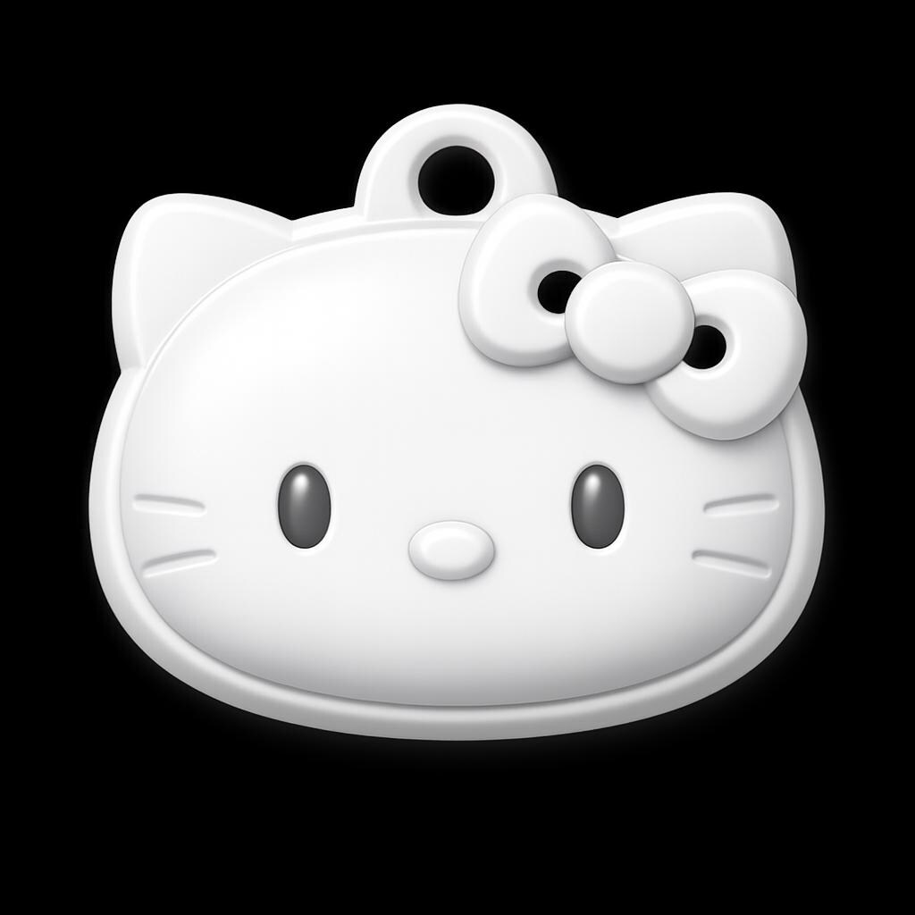 Tilly Bow Cat Keychain & Ornament Bundle – Kawaii Bag Charm Digital Download