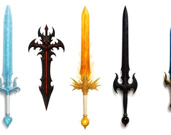 Mythical Sword Bundle | Fantasy Blade 3D Print Cosplay Props | Digital Download