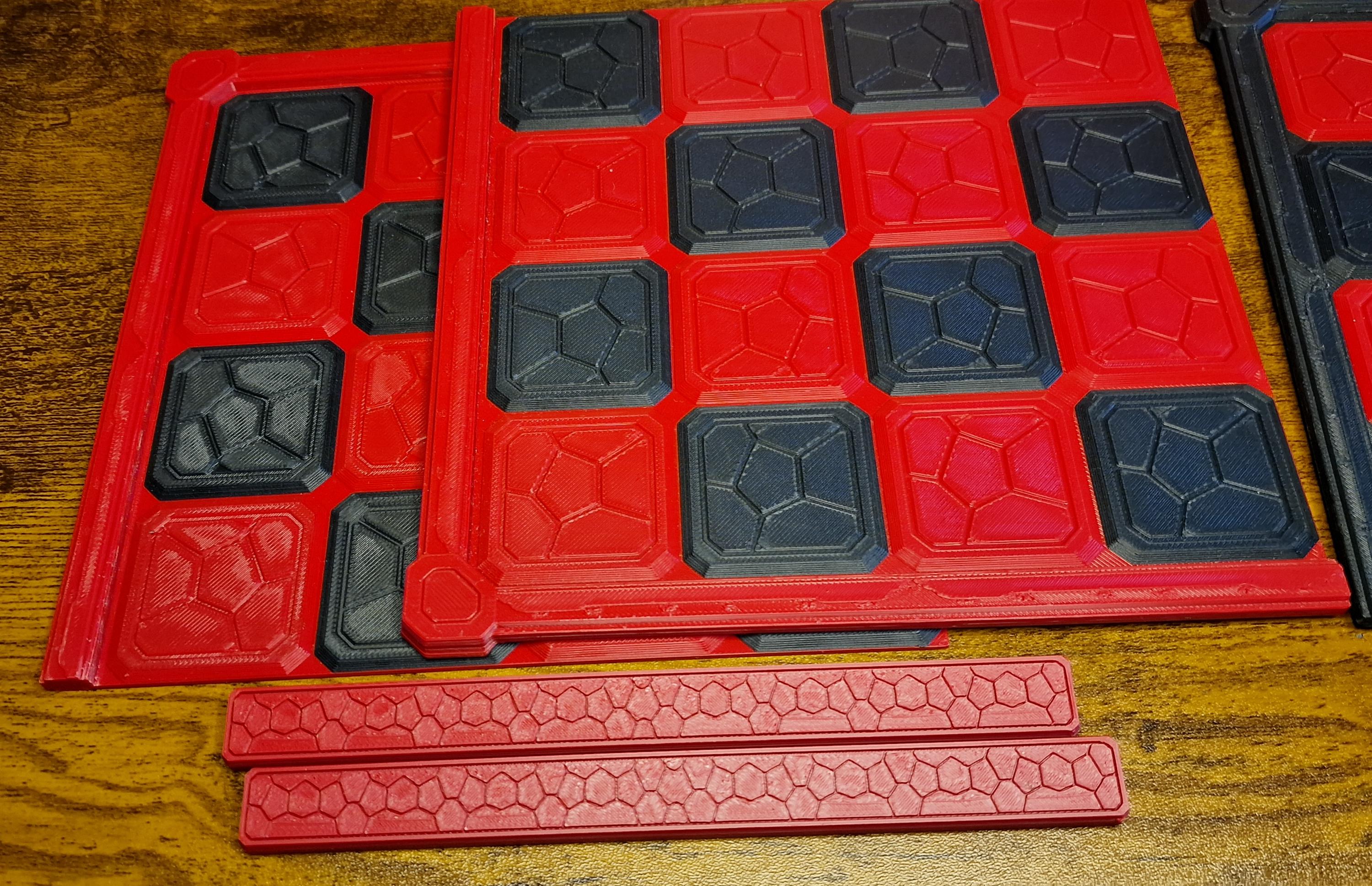 Chess Set STL file, Futuristic Sci-Fi 3D Printing, Geometric Armour Pieces with Board & Box, Modern Space Chess