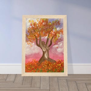 Herbst Mutter Natur - Holzgerahmtes Poster (3/4) 13 x 18 cm / 5x7″