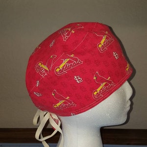St Louis Cardinals Scrub Cap, Cards, Surgical Hat, Skull Cap, Doo Rag, Scrubs, Nursing Cap