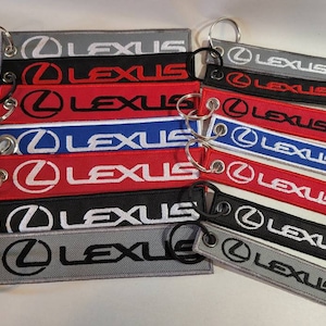 Lexus Key Fob, Badge Holder, Gift for Lexus Lovers, Custom Embroidery, Remove Before Flight Keychain, 2 Sizes