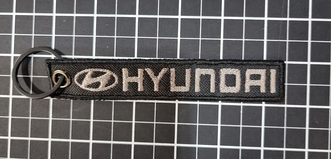 Hyundai Key Tag, Keychain, Badge Holder, Custom Embroidery, Flat Flight ...