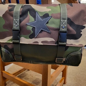 Re-Purposed Military Duffle Messenger Bag