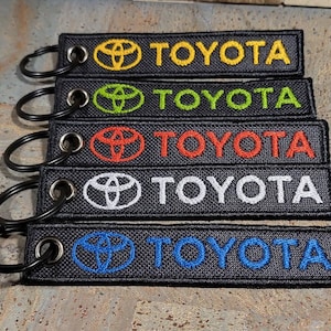 Small Toyota Key Fob, Badge Holder, Gift for Toyota Lovers, Custom Embroidery, Remove Before Flight Keychain