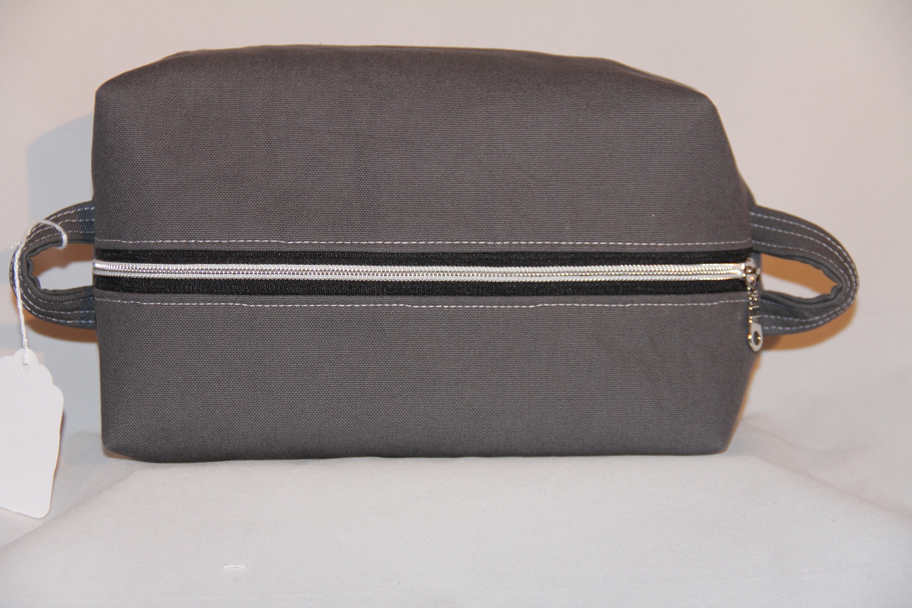 Dopp Kit Toiletry Travel Bag gray Canvas Ditty Bag Etsy