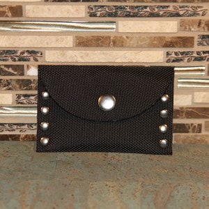 Little Rivet Rock Star Mini cartera de tarjeta de crédito en negro 1680 nylon balístico