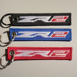 Small Chevy ZR2 Key Fob, Badge Holder, Gift for ZR-2 Lovers, Custom Embroidery, Remove Before Flight Keychain