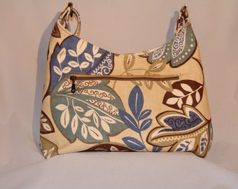 Boho Shoulder Cross Body Bag Purse Neutral Flowers