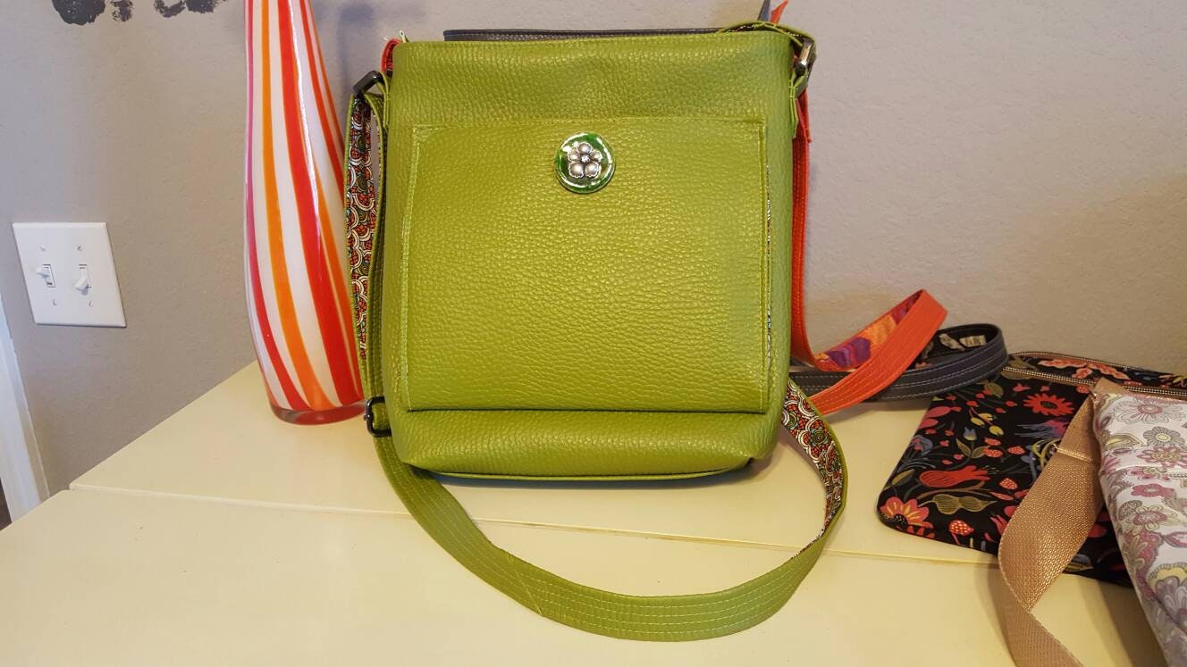 Green Vinyl Handbag