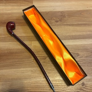 Handmade long wooden pipe, Groomsman Proposal, Birthday Gift for Him, Best man gift, The Perfect Gift for Smokers antique wooden pipe gift