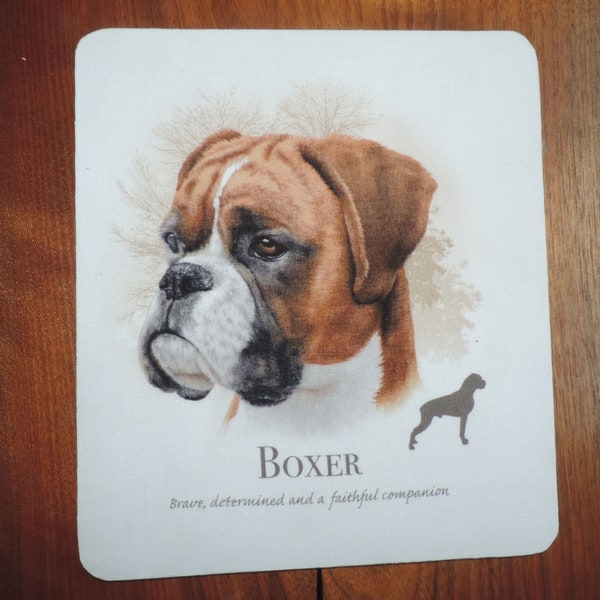 Boxer fabric covered mousepads