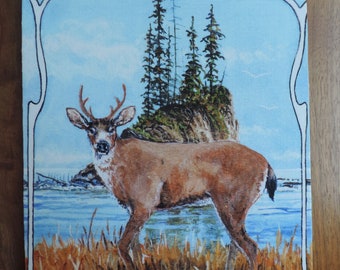 Deer fabric covered Mousepad