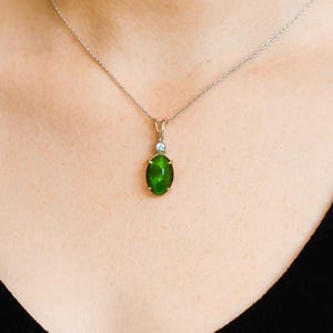Black Opal Pendant Necklace – Handmade Silver Plated Natural Fire Opal Jewelry