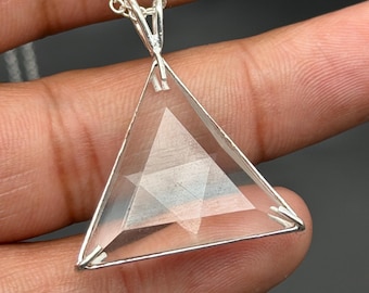 Bergkristalhanger Davidster – zilveren Merkaba-ketting, helende kristallen sieraden van Farooqui Gems