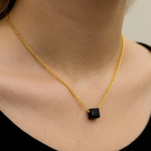 Raw Black Tourmaline Crystal Necklace – Protection & Grounding Pendant, Spiritual Energy Shield Jewelry Gift for Her or Him
